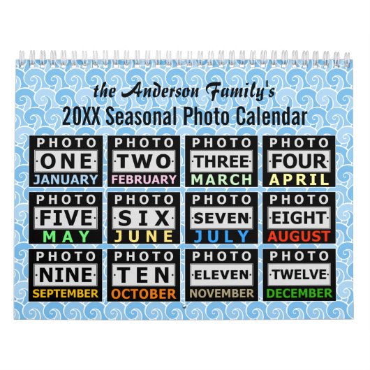 Familiefoto Easy DIY Aangepaste 2025 Seizoensscène Kalender (Hoes)