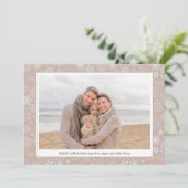 Familiefoto Editable Kleur Traditionele Kerstmis Feestdagenkaart (Staand voorkant)