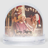 Familiefoto Eerste Kerst Feestdagen samen Sneeuwbol (Achterkant)