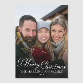 Familiefoto Elegant Script Prettig Kerstfeest 2026