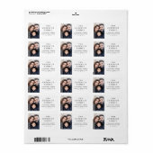 Familiefoto elegant wit retouradres etiket (Full Sheet)