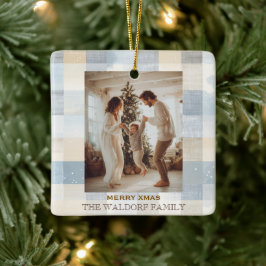Familiefoto Elegante Kerstbal Keramisch Ornament