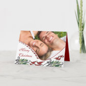 Familiefoto Elegante Vogels Art Nouveau Vakantie Feestdagen Kaart (Voorkant)