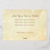 Familiefoto en naam elegant script kerst folie feestdagenkaart (Achterkant)