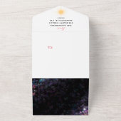 Familiefoto en nieuwsbrief kerstkaart all in one uitnodiging (Buitenkant)