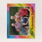 Familiefoto en personaliseer met Naam Legpuzzel (Verticaal)