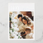 Familiefoto en simpele vreugde | Prettig kerstfees Folie Feestdagenkaart (Voorkant)