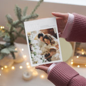 Familiefoto en simpele vreugde | Prettig kerstfees Folie Feestdagenkaart
