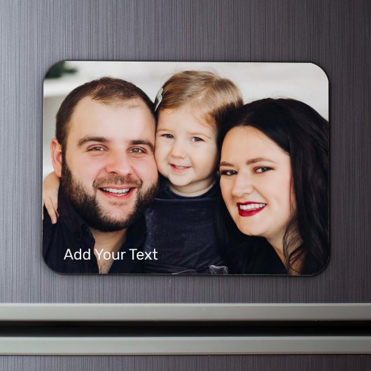 Familiefoto en tekst magneet