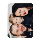Familiefoto en tekst magneet (Verticaal)