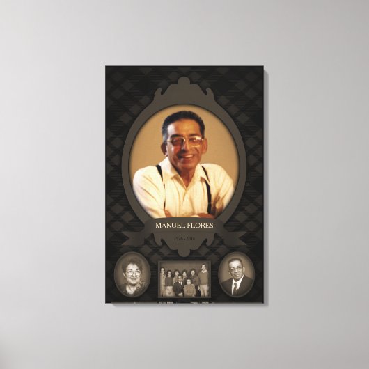 Familiefoto Ezel Memorial Canvas Afdruk (Voorkant)