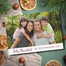 Familiefoto Feliz Navidad Modern Kerstmis