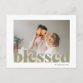 Familiefoto | Fijne Thanksgiving Gezegend Briefkaa Briefkaart (Voorkant)