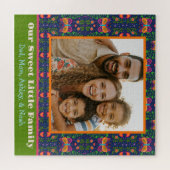 Familiefoto  Folk Butterfly Flowers Custom Legpuzzel (Horizontaal)