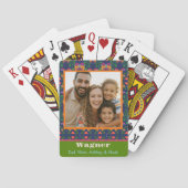 Familiefoto  Folk Butterfly Flowers Custom Pokerkaarten (Achterkant)