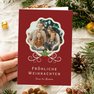 Familiefoto Fröhliche Weihnachten Feestdagen Kaart