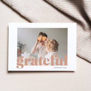 Familiefoto   Gelukkig Thanksgiving Dankbaar   Briefkaart