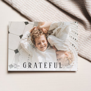 Familiefoto   Gelukkig Thanksgiving   Dankbaar Briefkaart