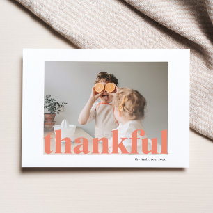 Familiefoto   Gelukkig Thanksgiving Dankbaar Briefkaart