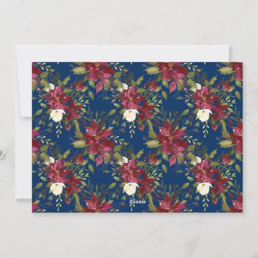 Familiefoto gelukkigste Feestdagen Botanische Kers Feestdagenkaart (Achterkant)