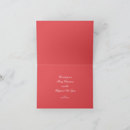 Familiefoto gelukkigste kerstfeestdag Fotokaart Feestdagen Kaart (Binnen)