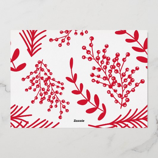 Familiefoto Gelukkigste Kerstmisfoto Goud Folie Feestdagenkaart (Achterkant)