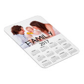Familiefoto Gepersonaliseerd 2017 Kalender Magneet (Rechterzijde)