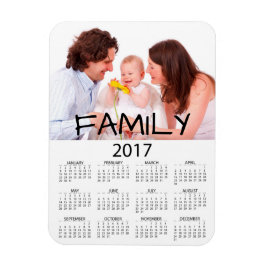 Familiefoto Gepersonaliseerd 2017 Kalender Magneet