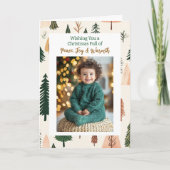 Familiefoto | Gepersonaliseerde kerstboom Kaart (Voorkant)