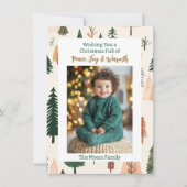 Familiefoto | Gepersonaliseerde kerstboom Kaart (Voorkant)
