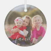 Familiefoto Glas Ornament (Voorkant)
