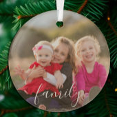 Familiefoto Glas Ornament