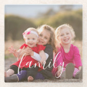 Familiefoto Glazen Onderzetter (Voorkant)