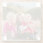 Familiefoto Glazen Onderzetter (Achterkant)