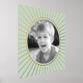 Familiefoto goud of zilver lijst groen zee folie afdrukken (Laagn)