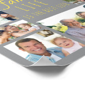 Familiefoto Gray en Gele Foto Collage Poster (Hoek)