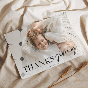 Familiefoto   Happy Thanksgiving Briefkaart