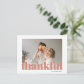 Familiefoto | Happy Thanksgiving Thankful Postcar Briefkaart (Staand voorkant)