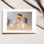 Familiefoto | Happy Thanksgiving Thankful Postcar Briefkaart<br><div class="desc">Familiefoto | Happy Thanksgiving Thanksgiving</div>