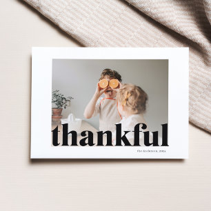 Familiefoto   Happy Thanksgiving Thankful Postcar Briefkaart