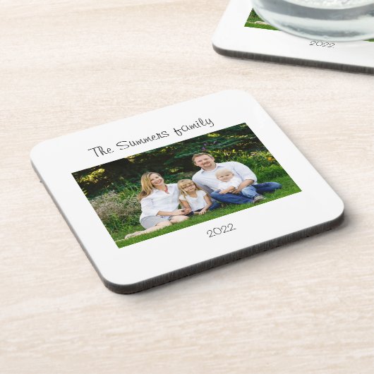 Familiefoto Harde plastic onderzetters (Linkerzijde)