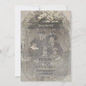 Familiefoto Heks Pet Halloween Kostuumfeest Kaart (Voorkant)