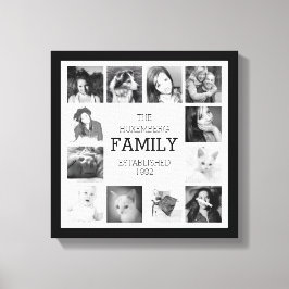 Familiefoto-herinneringen met personalisatie canvas afdruk