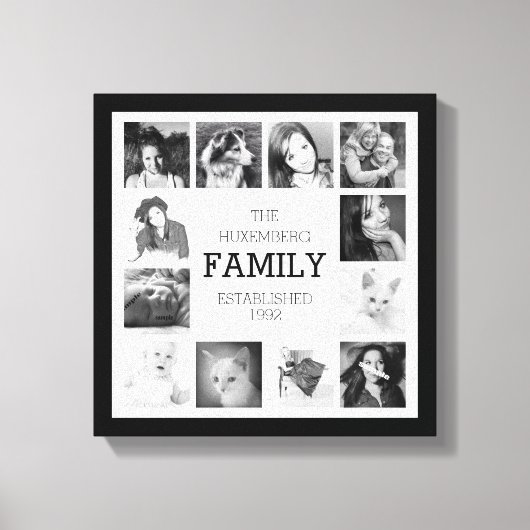 Familiefoto-herinneringen met personalisatie canvas afdruk (Voorkant)