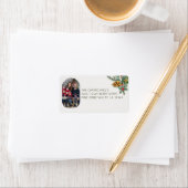 Familiefoto Holly en Pine Kerstmis Adres Etiket (Insitu)