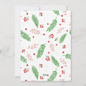 Familiefoto Holly Kerstmis Feestdagenkaart (Achterkant)