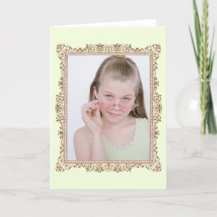 Familiefoto invoegen Antiek roze Lijst Kaart