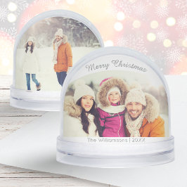 Familiefoto Keepsake Merry Christmas 2 Sided Sneeuwbol