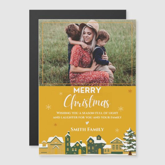 Familiefoto Keepsake Rustic Christmas Feestelijk (Voorkant / Achterkant)