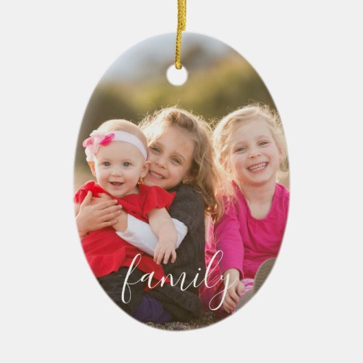 Familiefoto Keramisch Ornament (Voorkant)